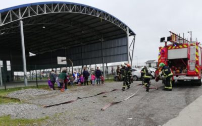 Simulacro de incendio en jardín infantil del DAEM de Puerto Montt