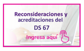 Banner 67 reconsideraciones