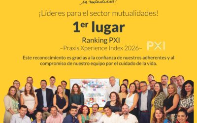 ¡Obtuvimos el primer lugar en el ranking PXI – Praxis Xperience Index 2026 categoría Mutualidades!